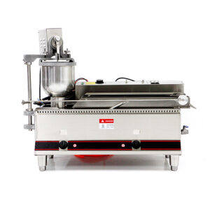 T-100B Automatic Donut Frying Machine | LPG & Natural Gas Commercial Donut Maker – 500–1,200 Donuts/Hour